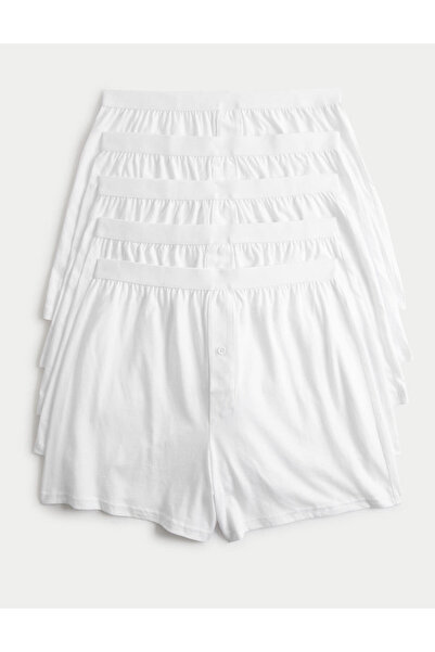 Marks & Spencer Saf Pamuklu 5'li Cool & Fresh™ Boxer Seti