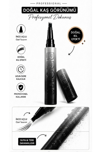 Sibelon Microblading Etkili Fırçalı Kaş Boyası | Siyah