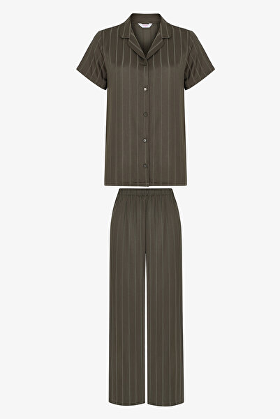 Penti Rhea Saten Gömlek Pantolon Pijama Takımı