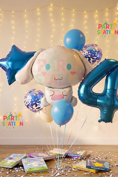Parti Station مجموعة بالونات عيد ميلاد سانريو كورومي سينامون 4 سنوات - مفهوم ...