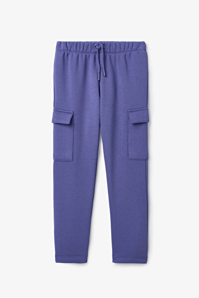 Penti Mor Kız Çocuk Seam Oversize Yüksek Bel Kargo Jogger Pantolon