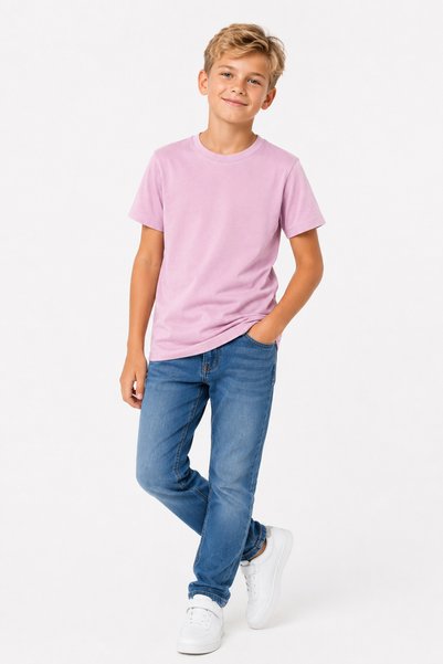 Dolce Destino Pink Short Sleeve Kids T-Shirt - Cotton Combed Anti-Sweat Premium Pink Kids T-Shirt