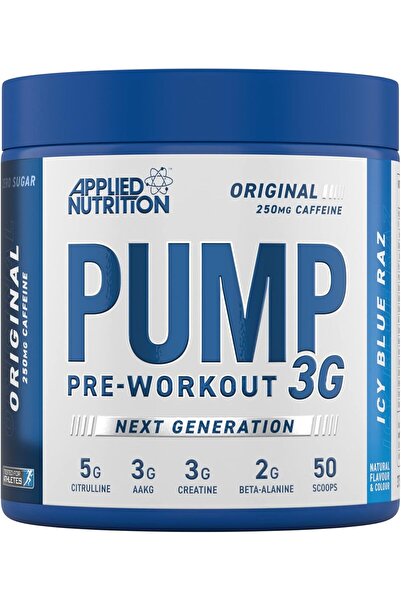 applied nutrition Pump 3g, Orginal Pre-Workout Ice Blue Raz 375G