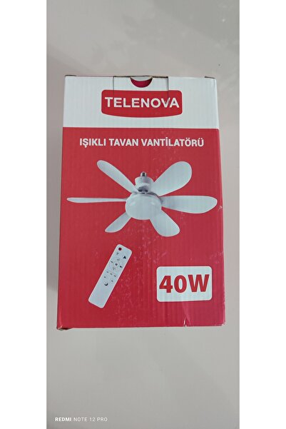 Ventus MD GRUP 40W Kumandalı Tavan Tipi Fan ve LED Aydınlatma – 3 Kademeli Hı...