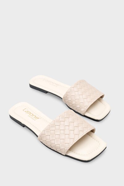 Capone Outfitters Γυναικείες παντόφλες με πλεκτό σχέδιο και χαμηλό τακούνι