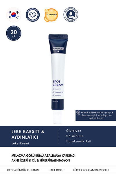 GLUTANEX Leke Karşıtı Aydınlatıcı Cilt Bakım Kremi Arbutin Ve Glutatyon Içerikli