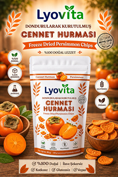 Lyovita Dondurularak Kurutulmuş (Freeze Dried) Cennet Hurması 20 g
