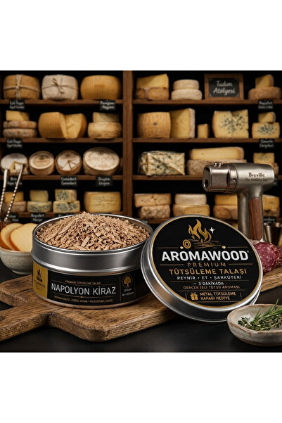 Aromawood Peynir ve Et Ürünleri Tütsüleme Fümeleme Napolyon Kiraz Ağacı Talaşı
