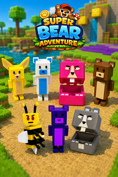 YAGLİZ Super Bear Adventure Baaren Ayı ve Shicka Koleksiyon Seti
