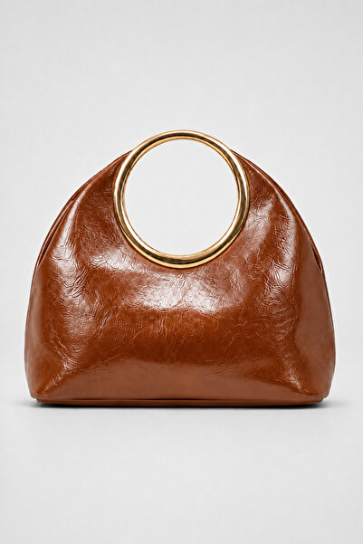 Nura Collection Milano Icon Gold Metal Handle Women's Hand and Shoulder Bag B...