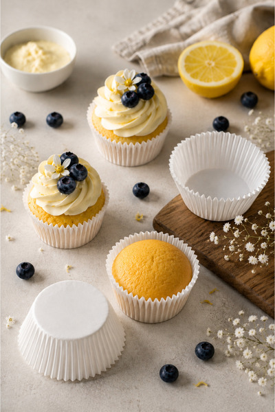 L'Opaline Beyaz Muffin Truff Çikolata Kek Brownie Kalıbı 30x40 Mm Takribi 50 ...