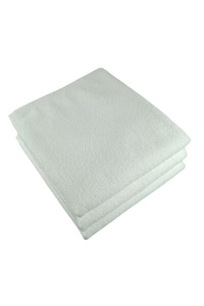 Bol Ticaret Tekstil 12 Pieces White Microfiber Hairdresser Hand Face Sports Towels Non-Holding Hair Dye 50x90 Cm