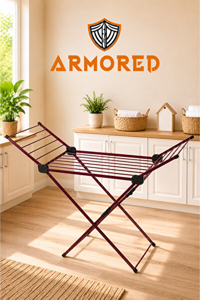 Armored Home Product Zırhlı-Kırılmaz-EXTRA KALIN BORULU Sağlam Çamaşır Kurutm...