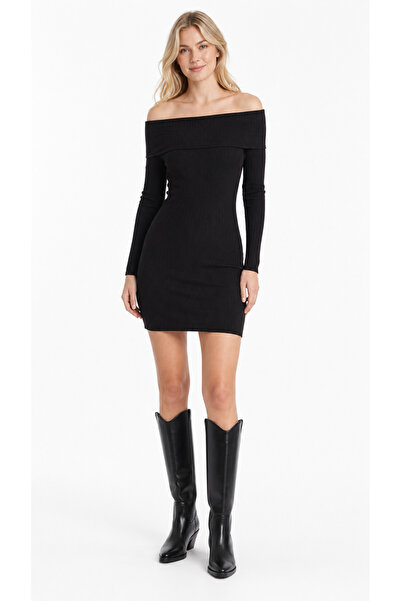 Kallisto Μίνι φόρεμα με μαύρο γιακά Madonna Slim Fit Camisole