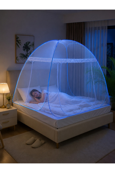 unbranded Cort de Dormit Anti-Țânțari Pop-Up 200 × 180 × 145 cm, Plasă 360°, ...