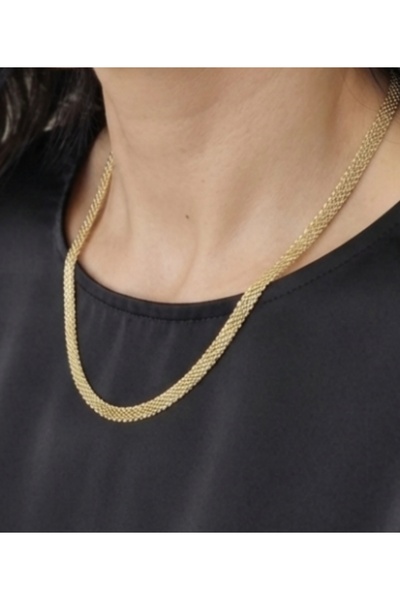 Nazellaa Xuping 14k Gold Örgü Zincir Kolye