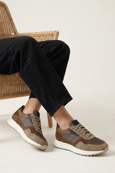 Ziya , Men's Genuine Leather Sneaker 1631026Z2022 Sand