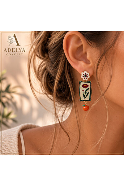 ADELYA CONCEPT Zra Model Dangle Steel Earrings