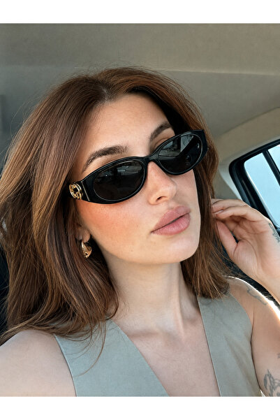 corcishop نظارات شمسية نسائية من جيرانيوم بإطار كبير وعدسات سوداء وحماية من ا...