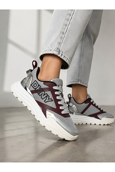 OEM Sneakersi Nike din mesh, talpa groasa, sireturi, culoare Nickel