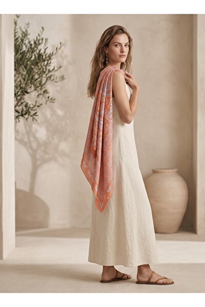 tuaipek Lumivera Desen 94X94Cm Viscose Modal Scarf