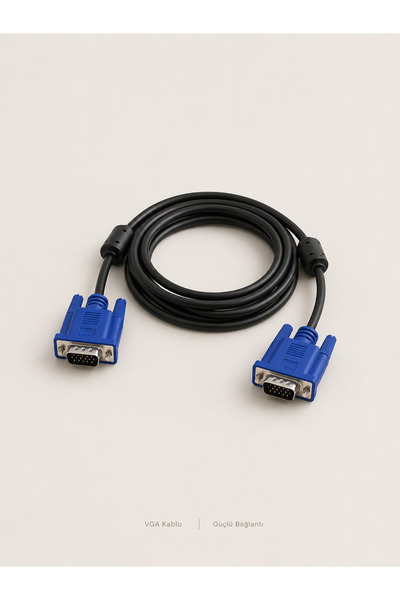 MVLH Premium VGA Monitör Kablosu 1.5 Metre - Masaüstü Bilgisayar PC Ekran Pro...
