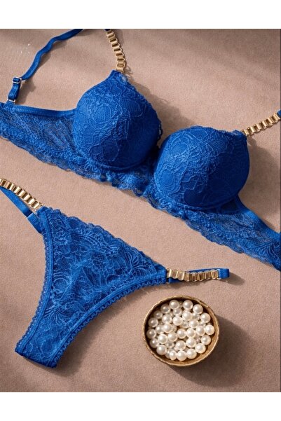RUYAZ Set sutien cu burete – Lenjerie intimă de damă cu dantelă și push-up S ...