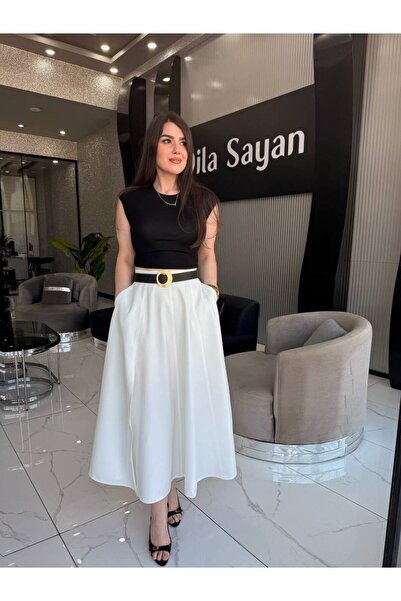 Dila Sayan Boutique Godeli Yırtmaçlı Etek