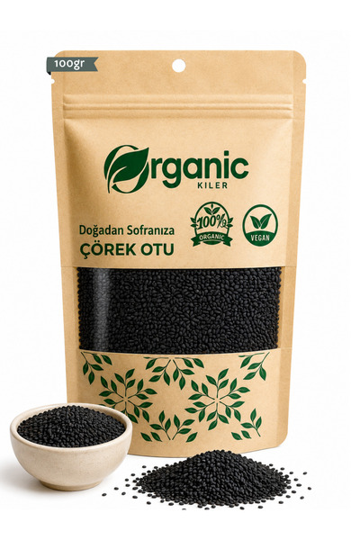 Organic Kiler Doğal Katkısız Çörek Otu 100gr – Şifalı Tohum , Diyet Dostu