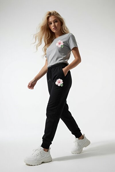 Nivorix Ros Printed Sweatpants and T-Shirt - Jogger T-Shirt Bottom Top Sweatp...