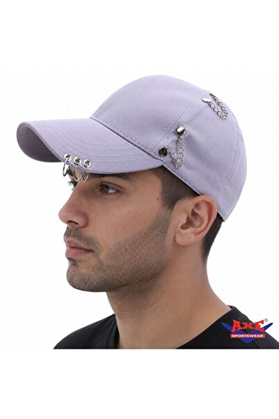 AXE SPORTSWEAR Șapcă de baseball cu inel piercing și detaliu cu lanț, cu velc...