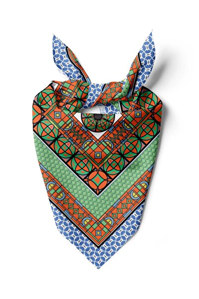 Modabutik Violla Y91 MODERN RETRO DESENLİ BANDANA DG12229