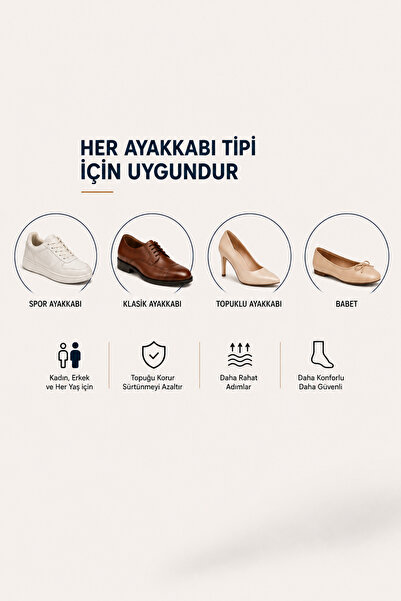 Active Team SP08 - Yapışkanlı Topuk Koruma | Vurma Önleyici Ve Ayakkabı Daraltma Için Yumuşak Ark Destekli Ped