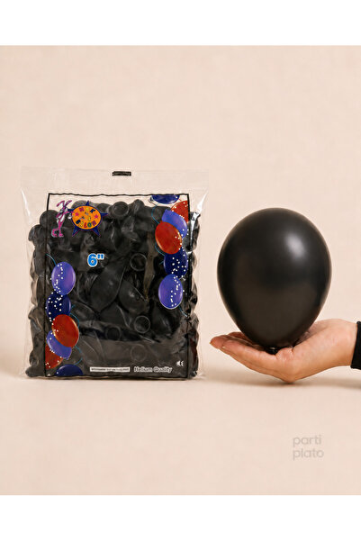 HBK Balon Pastel 05" Balon Hbk Black 100Pcs