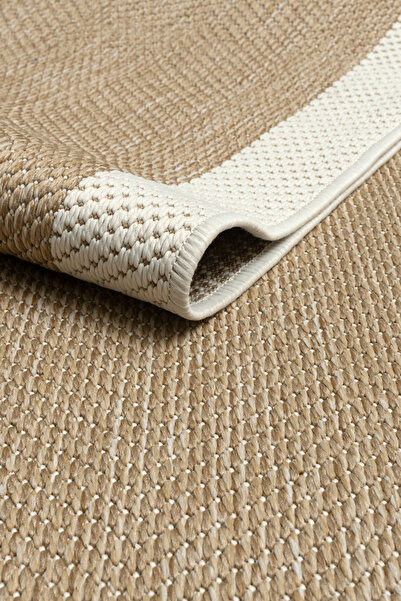 KİLİMİZ TEKSTİL Kolay Temizlenen Yıkanabilir Bordürlü Halı Lux Sisal Plus Öze...