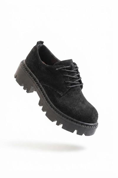Zerenyus ZRİN-754 Premium Μαύρο Σουέντ Ορθοπεδικό Loafer με ψηλή σόλα και κορ...