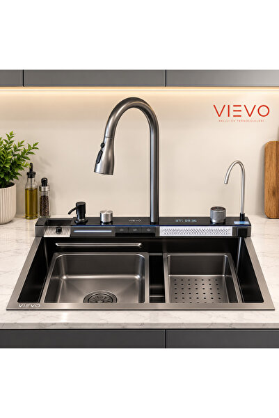 Vievo Icon Akıllı, Ledli, Dijital Sıcaklık Göstergeli, 2YIL GARANTİLİ 75cm Çe...