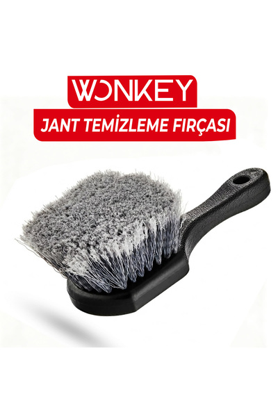 Wonkey Jant ve Davlumbaz Temizleme Fırçası, Yumuşak Kıllı Çizmez Oto Jant Fır...