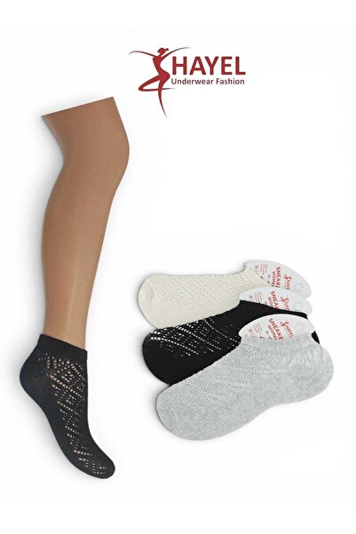 HAYEL 3,Lü Siyah Gri Ekru File Kadın Sneakers Kare Desenli Yıkamalı Pamuklu Ç...