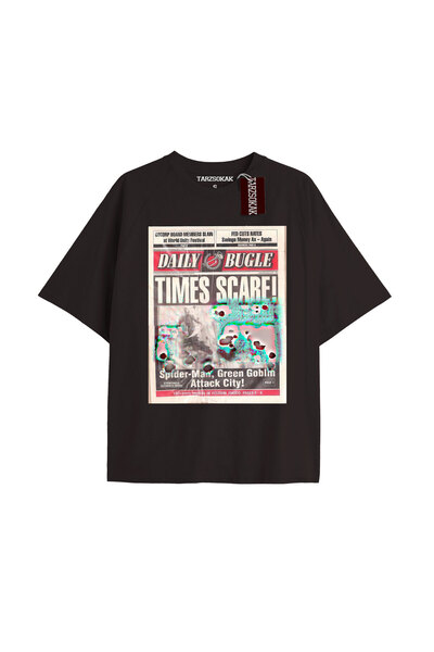 TIMESWASTINGIRL Tricou Spider-Man cu imprimeu de ziar Model No Way Home