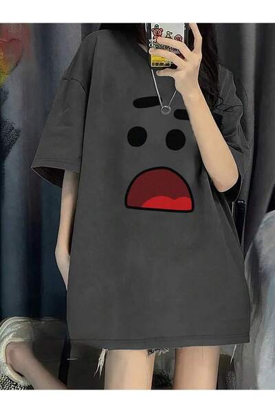 Adrift Desen animat și design grafic Tricou supradimensionat Seria Cartoon/Le...