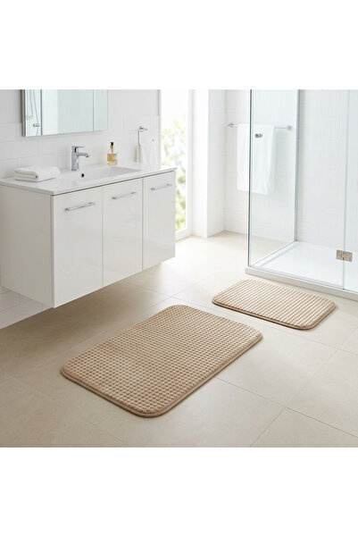 Depomaxx طقم حمام مزدوج من القطن من MaxxHome مقاس 60x100 + 50x60 - بني فاتح