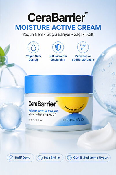 Holika Holika Cerabarrier Moisture Active Cream - Barrier Repairing and Moist...