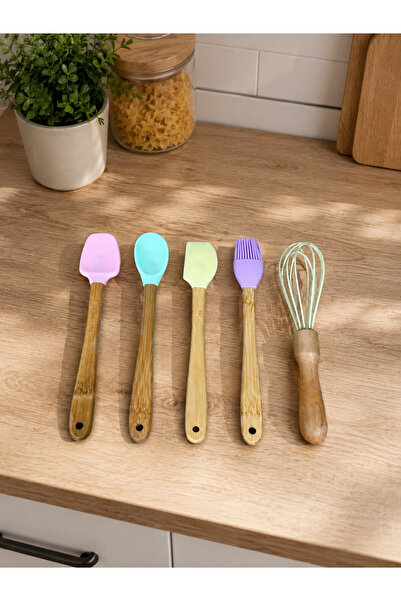 FAVORA 5-Piece Kitchen Set with Purple Stand