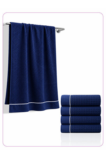 Donetella 4 Pcs Bath Towel 70x140 cm – 310 GSM Waffle Microfiber, Soft, Absor...