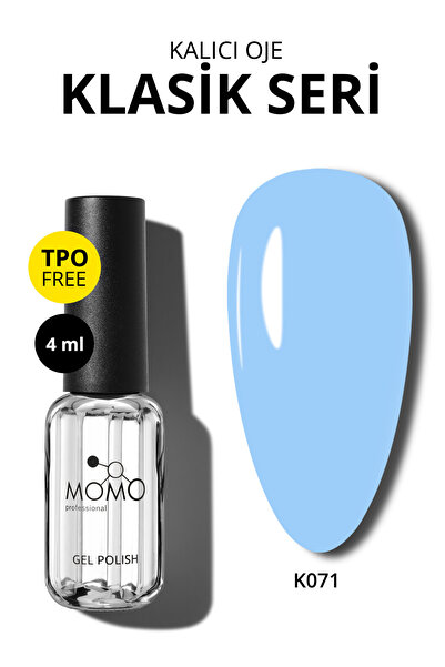 MOMO professional Kalıcı Oje K071, Bebek Mavisi, 4 ml
