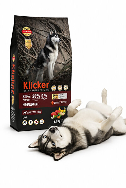 klicker ULTRA PREMIUM TAHILSIZ HYPOALLERGENİC YETİŞKİN KÖPEK MAMASI KUZULU 2.5KG
