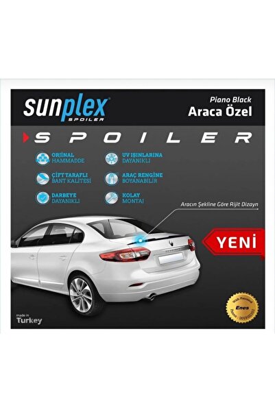 VAGSESSUAR Sunplex Renault Fluence Bagaj Üstü Spoiler Bagaj Çıtası Pianoblack