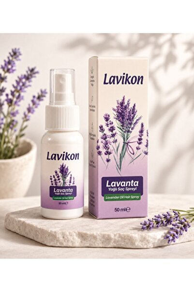 LAVİKON Lavanta Yağlı 50ml Saç Spreyi(BİT VE SİRKEYİ ÖNLER,KAŞINTI VE KEPEĞİ ...