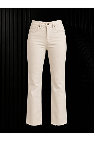 studio fashion 1988 Kadın Premium Seri Kot Pantolon Pamuk Yüksek Bel Boyfit O...